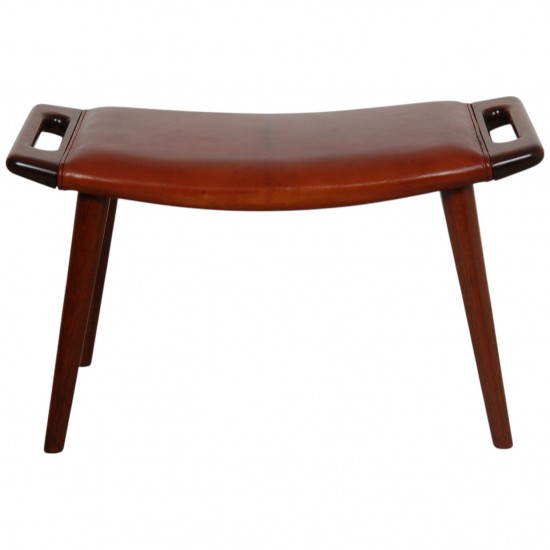 Hans Wegner Bamse skammel af mahogni