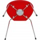 Sæt af fire Arne Jacobsen Syver stole i rødt stof