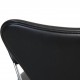 Arne Jacobsen 3217 Syver kontorstol i sort Essential læder