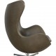 Arne Jacobsen Ægget stol i sort grace læder 2010