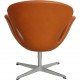 Arne Jacobsen Svane stol nybetrukket med valnød Classic læder