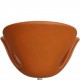 Arne Jacobsen Svane stol nybetrukket med valnød Classic læder