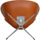 Arne Jacobsen Svane stol nybetrukket med valnød Classic læder