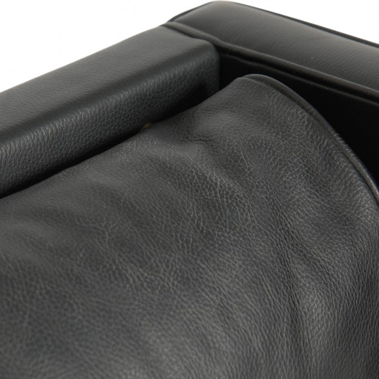 Børge Mogensen 2204 Øreklapstol i sort læder