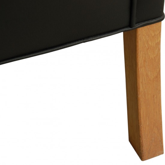 Børge Mogensen 2204 Øreklapstol i sort læder