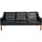 Børge Mogensen 2209 3-personers sofa i sort læder