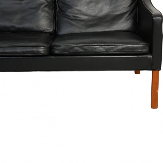 Børge Mogensen 2209 3-personers sofa i sort læder