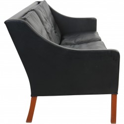 Børge Mogensen 2209 3-personers sofa i sort læder