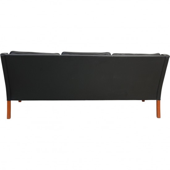 Børge Mogensen 2209 3-personers sofa i sort læder
