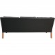 Børge Mogensen 2209 3-personers sofa i sort læder