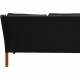 Børge Mogensen 2209 3-personers sofa i sort læder