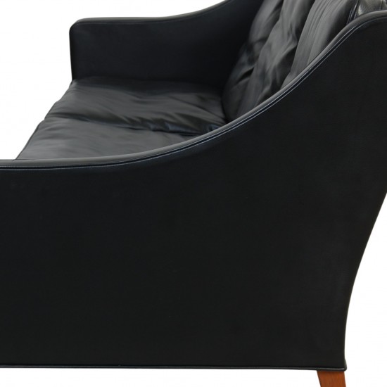 Børge Mogensen 2209 3-personers sofa i sort læder