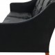 Børge Mogensen 2209 3-personers sofa i sort læder