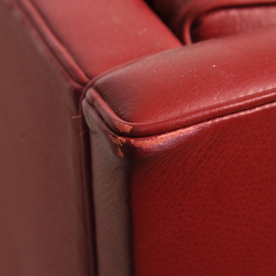 Børge Mogensen 2212 2.personers sofa i vinrødt læder