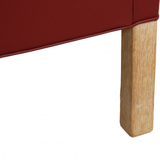 Børge Mogensen 2212 2.personers sofa i vinrødt læder