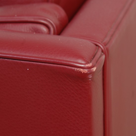 Børge Mogensen 2212 2.personers sofa i vinrødt læder