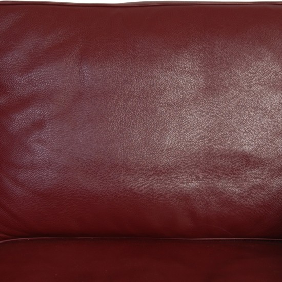 Børge Mogensen 2212 2.personers sofa i vinrødt læder