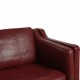Børge Mogensen 2212 2.personers sofa i vinrødt læder