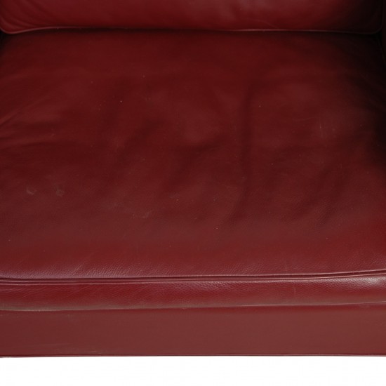 Børge Mogensen 2212 2.personers sofa i vinrødt læder