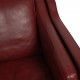 Børge Mogensen 2212 2.personers sofa i vinrødt læder