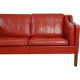 Børge Mogensen 2212 2.personers sofa i rødt læder
