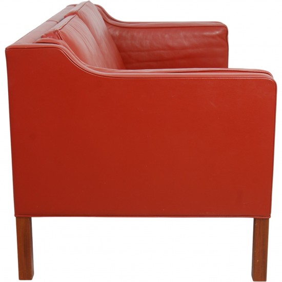 Børge Mogensen 2212 2.personers sofa i rødt læder