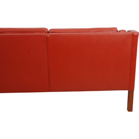 Børge Mogensen 2212 2.personers sofa i rødt læder