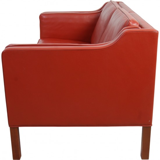 Børge Mogensen 2212 2.personers sofa i rødt læder