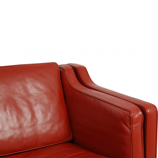 Børge Mogensen 2212 2.personers sofa i rødt læder