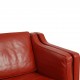 Børge Mogensen 2212 2.personers sofa i rødt læder