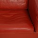 Børge Mogensen 2212 2.personers sofa i rødt læder