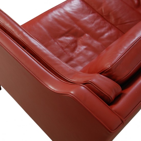 Børge Mogensen 2212 2.personers sofa i rødt læder