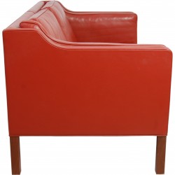 Børge Mogensen 2212 2.personers sofa i rødt læder