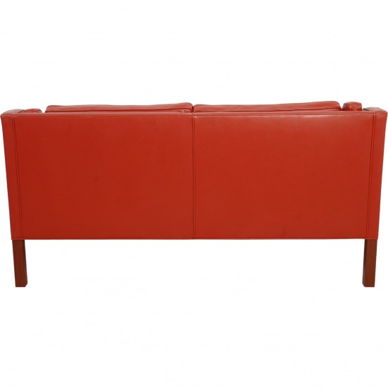 Børge Mogensen 2212 2.personers sofa i rødt læder