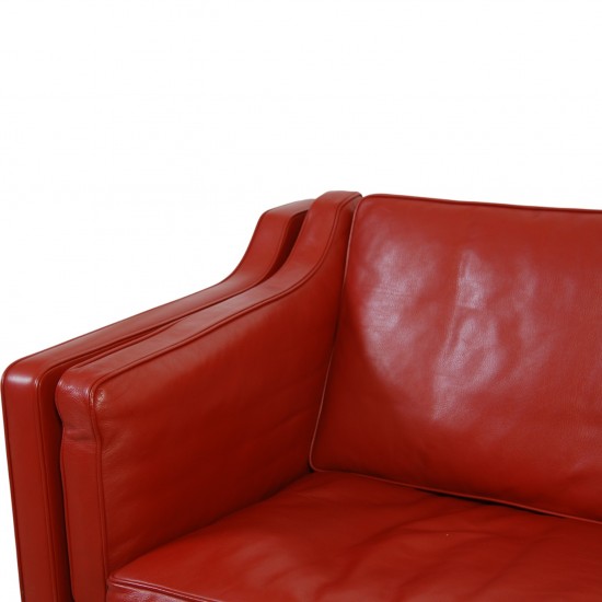 Børge Mogensen 2212 2.personers sofa i rødt læder