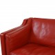 Børge Mogensen 2212 2.personers sofa i rødt læder