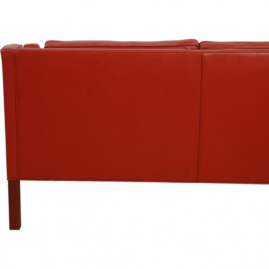 Børge Mogensen 2212 2.personers sofa i rødt læder