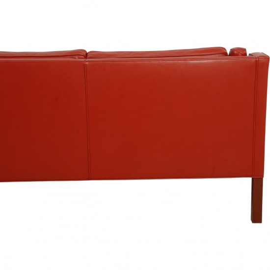 Børge Mogensen 2212 2.personers sofa i rødt læder