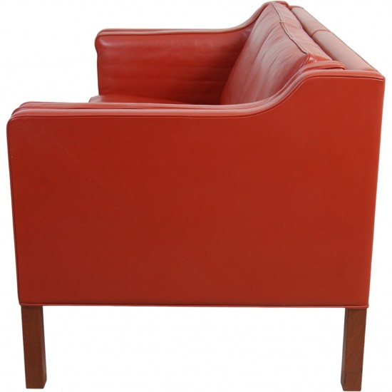 Børge Mogensen 2212 2.personers sofa i rødt læder