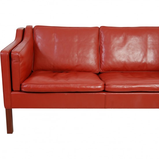 Børge Mogensen 2212 2.personers sofa i rødt læder