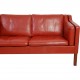 Børge Mogensen 2212 2.personers sofa i rødt læder