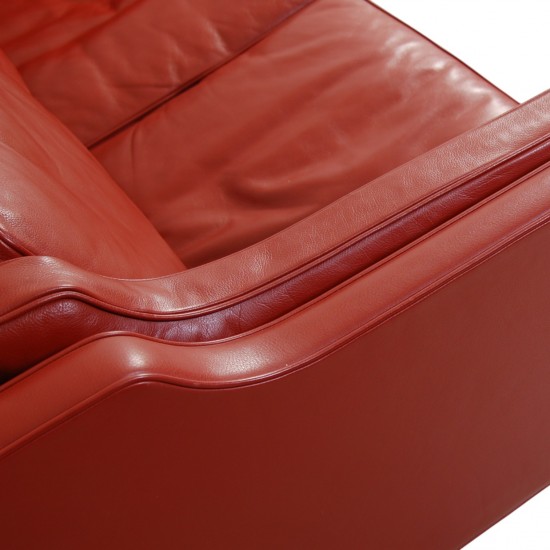 Børge Mogensen 2212 2.personers sofa i rødt læder