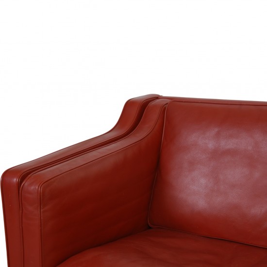 Børge Mogensen 2212 2.personers sofa i rødt læder