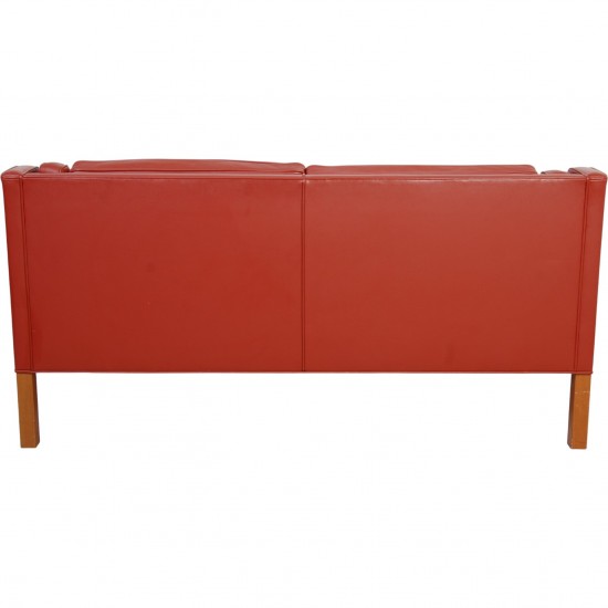 Børge Mogensen 2212 2.personers sofa i rødt læder