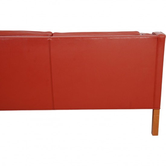 Børge Mogensen 2212 2.personers sofa i rødt læder