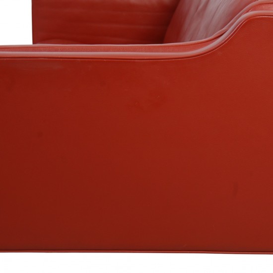 Børge Mogensen 2212 2.personers sofa i rødt læder