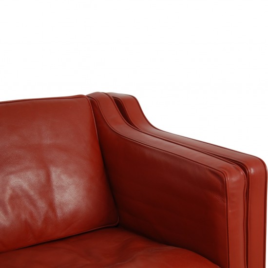 Børge Mogensen 2212 2.personers sofa i rødt læder