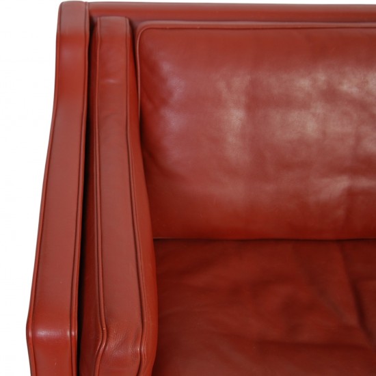 Børge Mogensen 2212 2.personers sofa i rødt læder