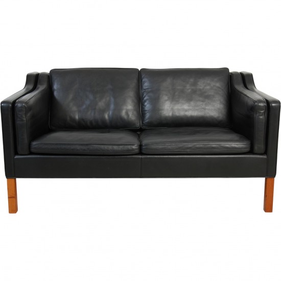 Børge Mogensen 2212 2-personers sofa i sort læder