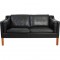 Børge Mogensen 2212 2-personers sofa i sort læder
